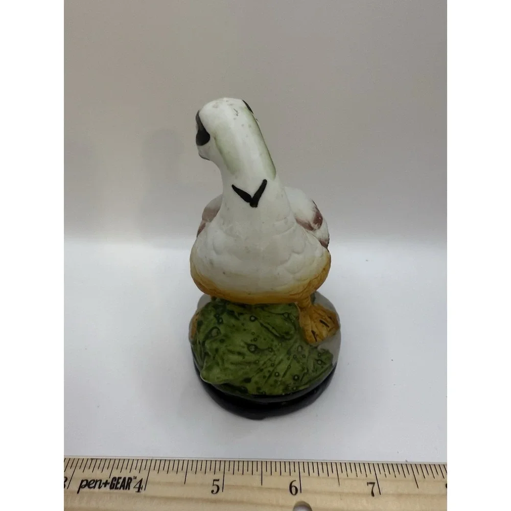 Vintage Ceramic Blue Billed Duck Figurine Made in Taiwan Figure 4.5